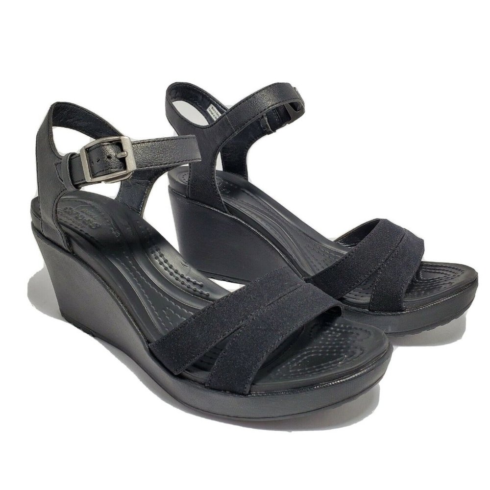 Crocs Women's Leigh II Ankle Strap Wedge Sandal